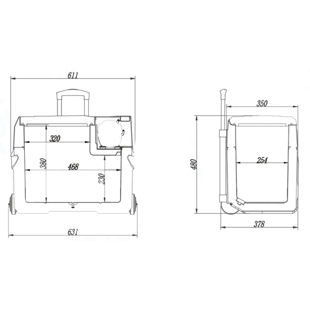 Портативный холодильник BREVIA 40L (Компрессор LG) (22735)