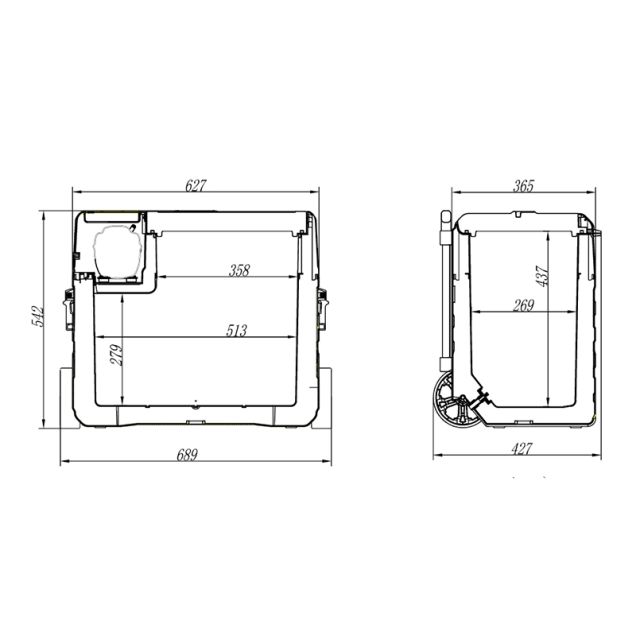 Портативный холодильник BREVIA 52L (Компресcор LG) (22765)