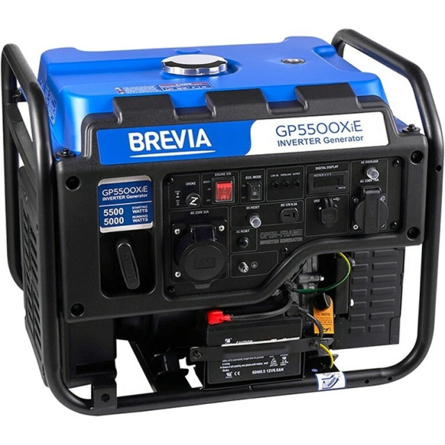Генератор инверторный бензиновый BREVIA GP5500XiE, с электростартером Генератор инверторный бензиновый BREVIA GP5500XiE, с электростартером