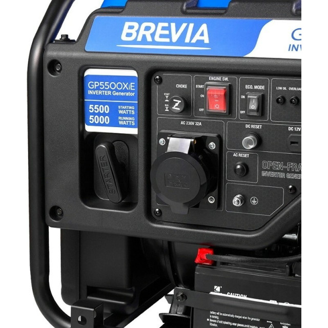 Генератор инверторный бензиновый BREVIA GP5500XiE, с электростартером Генератор инверторный бензиновый BREVIA GP5500XiE, с электростартером