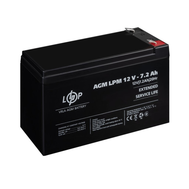Аккумулятор AGM LPM 12V - 7.2 Ah