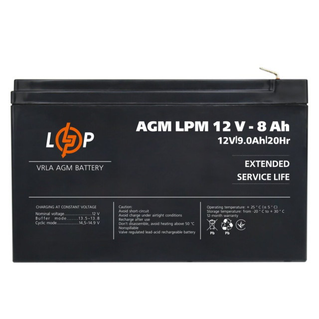 Аккумулятор AGM LPM 12V - 8 Ah