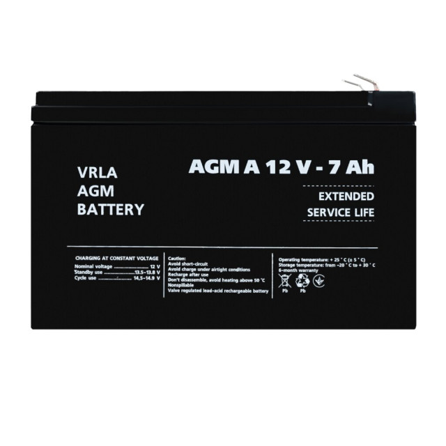 Аккумулятор для сигнализации AGM А 12V - 7 Ah Аккумулятор для сигнализации AGM А 12V - 7 Ah