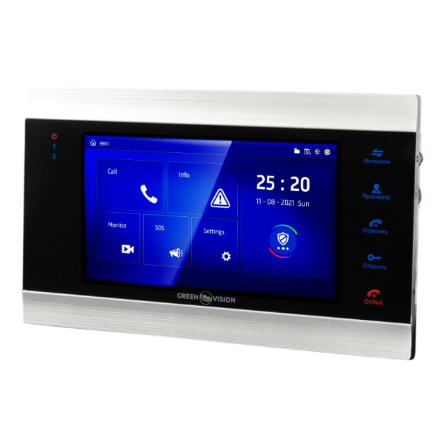 Цветной AHD видеодомофон GV-055-AHD-J-VD7SD silver