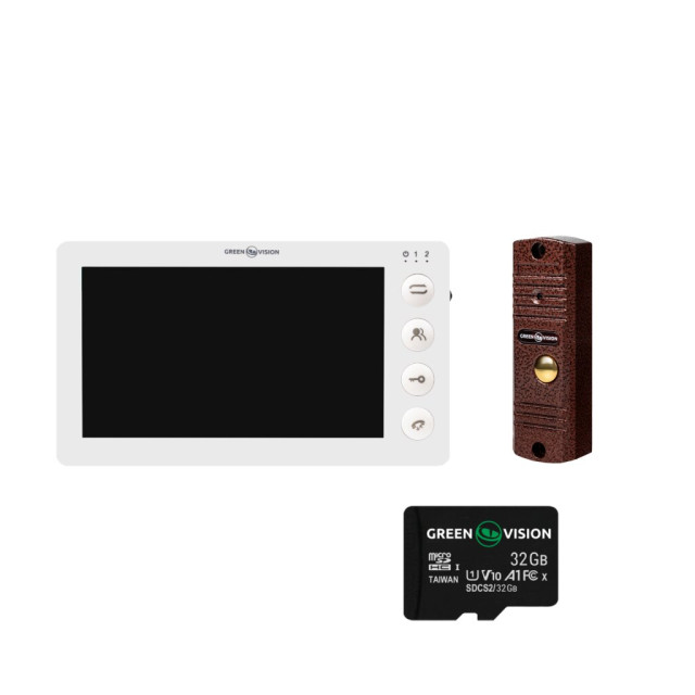 Комплект видеодомофона GV-947 SD-32Gb