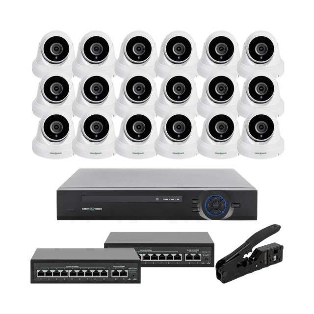 Комплект видеонаблюдения на 18 камер GV-IP-K-W85/18 5MP Комплект видеонаблюдения на 18 камер GV-IP-K-W85/18 5MP