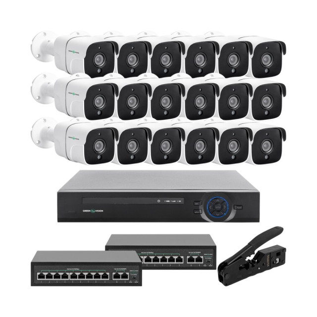 Комплект видеонаблюдения на 18 камер GV-IP-K-W90/18 5MP Комплект видеонаблюдения на 18 камер GV-IP-K-W90/18 5MP