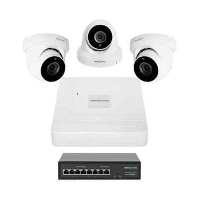 Комплект видеонаблюдения на 3 камеры GV-IP-K-W81/03 5MP Комплект видеонаблюдения на 3 камеры GV-IP-K-W81/03 5MP