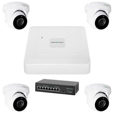 Комплект видеонаблюдения на 4 камеры GV-IP-K-W74/04 5MP Комплект видеонаблюдения на 4 камеры GV-IP-K-W74/04 5MP