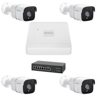 Комплект відеоспостереження на 4 камери GV-IP-K-W75/04 5MP Комплект відеоспостереження на 4 камери GV-IP-K-W75/04 5MP