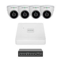 Комплект видеонаблюдения на 4 камеры GV-IP-K-W98/4 4MP Комплект видеонаблюдения на 4 камеры GV-IP-K-W98/4 4MP