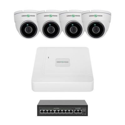 Комплект видеонаблюдения на 4 камеры GV-IP-K-W98/4 4MP Комплект видеонаблюдения на 4 камеры GV-IP-K-W98/4 4MP