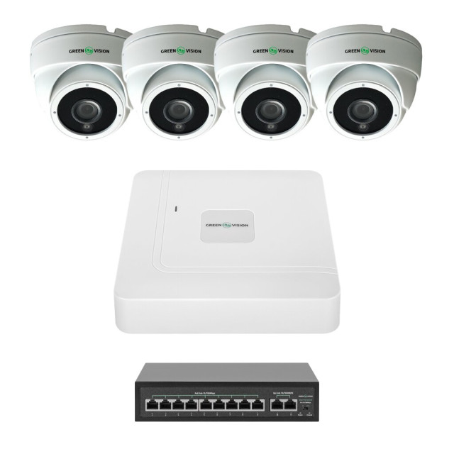 Комплект видеонаблюдения на 4 камеры GV-IP-K-W99/4 4MP Комплект видеонаблюдения на 4 камеры GV-IP-K-W99/4 4MP