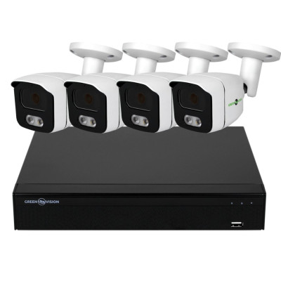 Комплект видеонаблюдения уличный на 4 цилиндрические камеры(LED подсветка) 5MP GV-K-E34/04 Комплект видеонаблюдения уличный на 4 цилиндрические камеры(LED подсветка) 5MP GV-K-E34/04