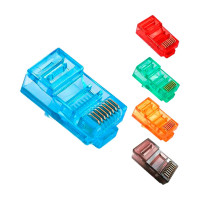 Коннектор цветной RJ45 8P8C UTP Cat.5E (100 шт) Коннектор цветной RJ45 8P8C UTP Cat.5E (100 шт)