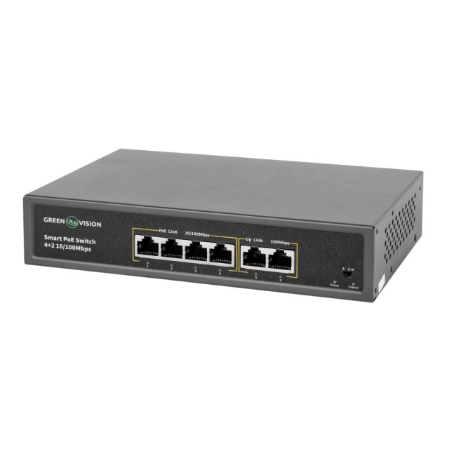 Коммутатор сетевой POE GV-006-D-04+2P Коммутатор сетевой POE GV-006-D-04+2P