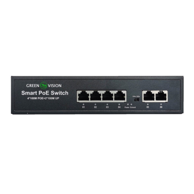 Коммутатор сетевой POE GV-006-D-04+2P Коммутатор сетевой POE GV-006-D-04+2P