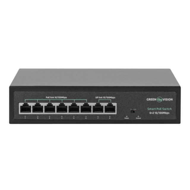 Коммутатор сетевой POE GV-015-D-06+2P Коммутатор сетевой POE GV-015-D-06+2P
