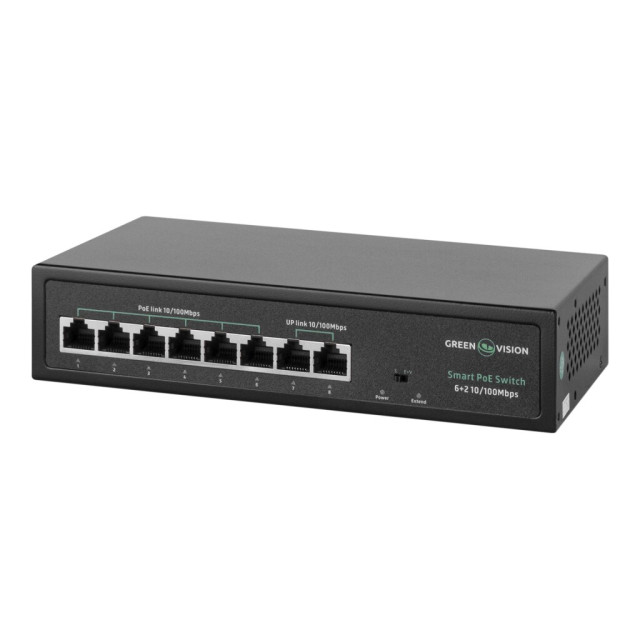 Коммутатор сетевой POE GV-015-D-06+2P Коммутатор сетевой POE GV-015-D-06+2P