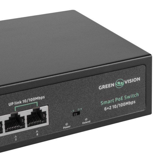 Коммутатор сетевой POE GV-015-D-06+2P Коммутатор сетевой POE GV-015-D-06+2P