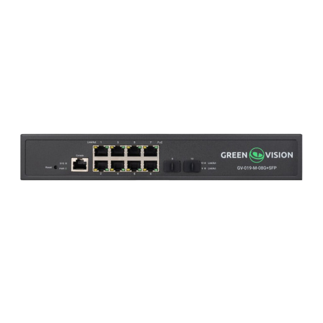 Коммутатор сетевой POE GV-019-M-08G+SFP Коммутатор сетевой POE GV-019-M-08G+SFP