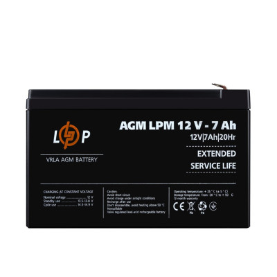 Акция. Аккумулятор AGM LPM 12V - 7 Ah Акция. Аккумулятор AGM LPM 12V - 7 Ah