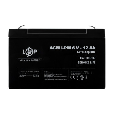 Акция. Аккумулятор AGM LPM 6V - 12 Ah Акция. Аккумулятор AGM LPM 6V - 12 Ah