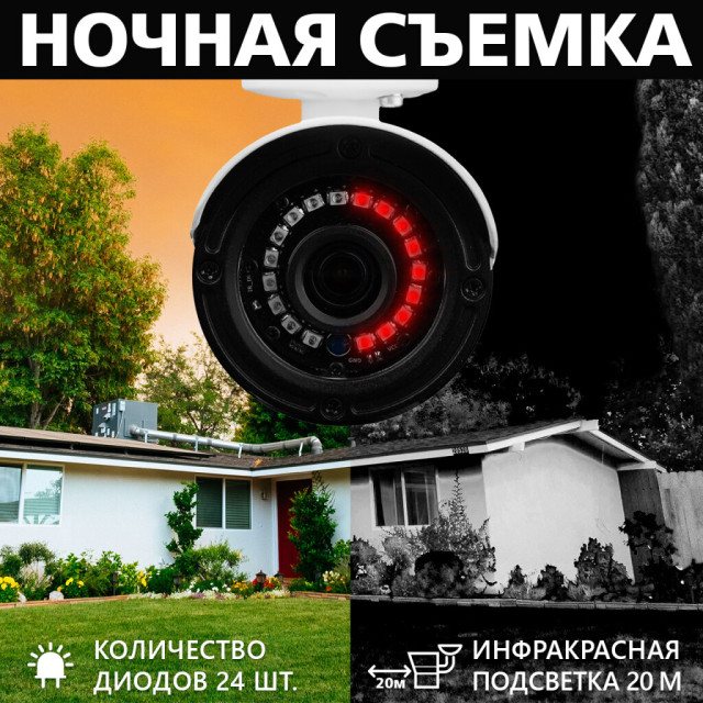 Гибридная наружная камера GV-084-GHD-H-СOF40-20 1080Р Гибридная наружная камера GV-084-GHD-H-СOF40-20 1080Р
