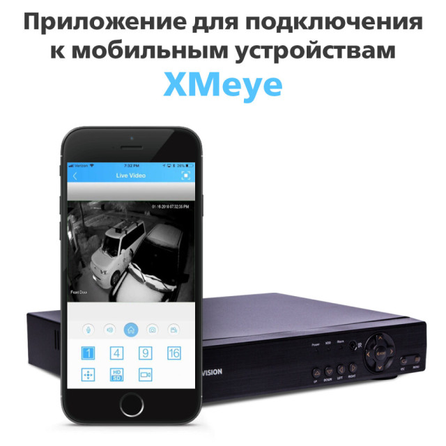 Гибридный видеорегистратор 4-канальный 5MP GHD GreenVision GV-A-S038/04 Гибридный видеорегистратор 4-канальный 5MP GHD GreenVision GV-A-S038/04
