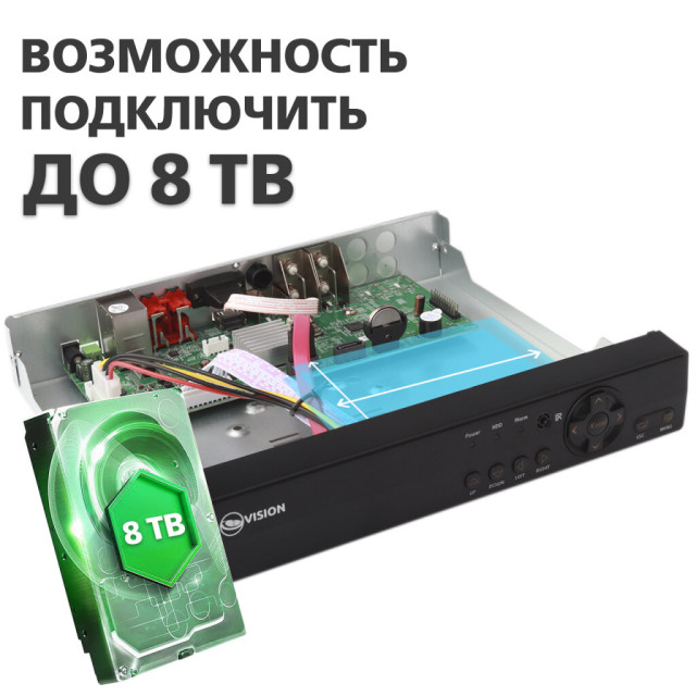 Гибридный видеорегистратор 4-канальный 5MP GHD GreenVision GV-A-S038/04 Гибридный видеорегистратор 4-канальный 5MP GHD GreenVision GV-A-S038/04