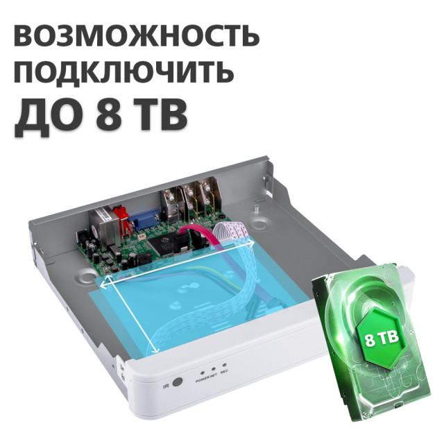 Гібридний відеореєстратор AHD GV-S-036/08 1080N Гібридний відеореєстратор AHD GV-S-036/08 1080N