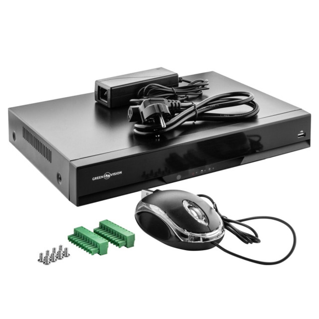 IP відеореєстратор 24-канальний 8MP NVR GreenVision GV-N-G008/24 IP відеореєстратор 24-канальний 8MP NVR GreenVision GV-N-G008/24