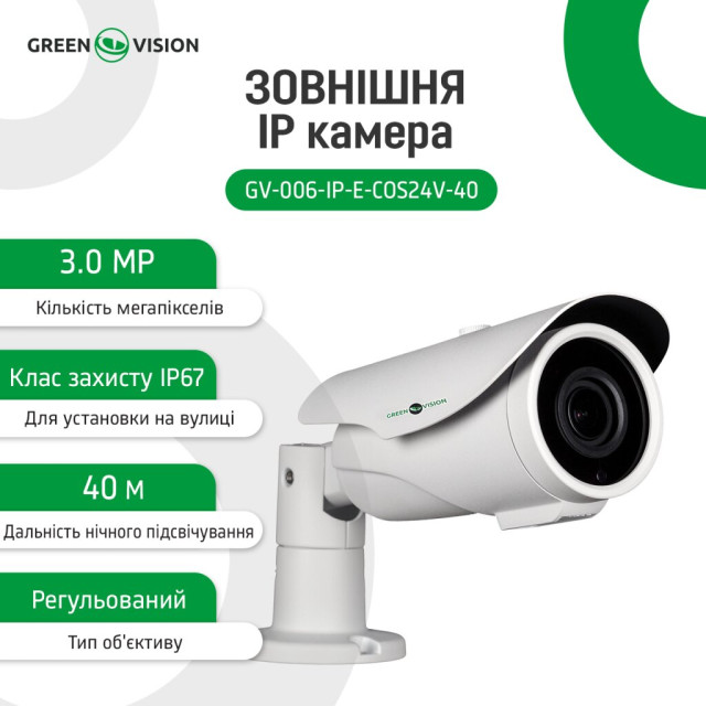 Камера видеонаблюдения уличная IP камера GV-006-IP-E-COS24V-40 Камера видеонаблюдения уличная IP камера GV-006-IP-E-COS24V-40