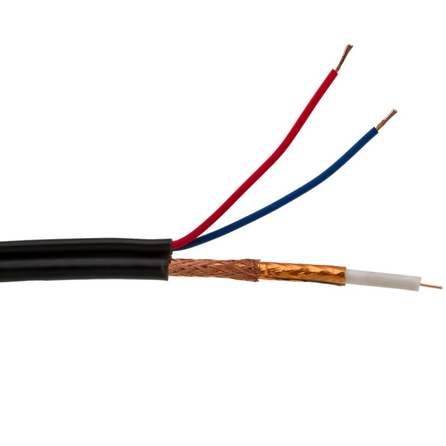 Коаксіальний кабель з живленням CCTV GV-04-R-RG-59 0.81CU60+2CU0,5 black Коаксіальний кабель з живленням CCTV GV-04-R-RG-59 0.81CU60+2CU0,5 black