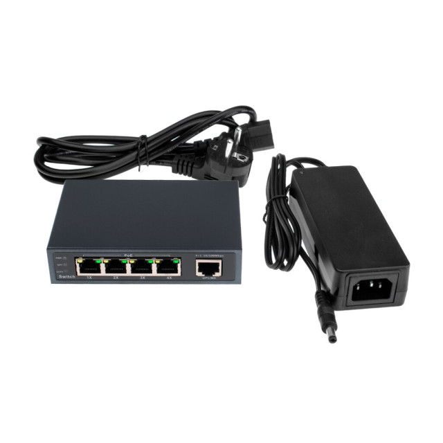 Комутатор мережевий POE GV-003-Е-04+1P Комутатор мережевий POE GV-003-Е-04+1P