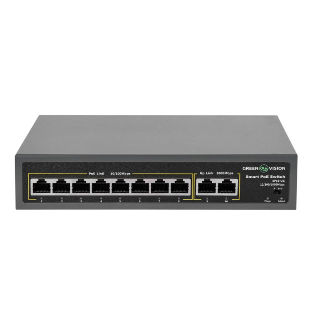 Комутатор мережевий POE GV-007-D-08+2P