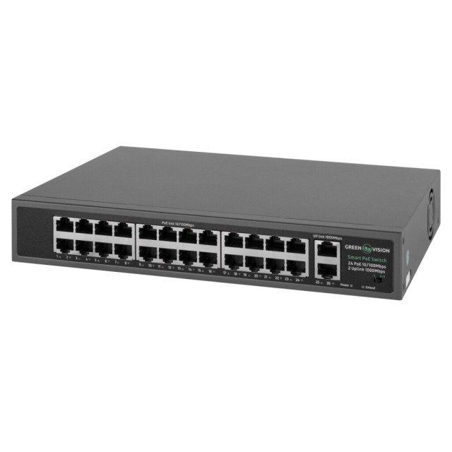 Коммутатор сетевой POE GV-017-D-24+2PG Коммутатор сетевой POE GV-017-D-24+2PG