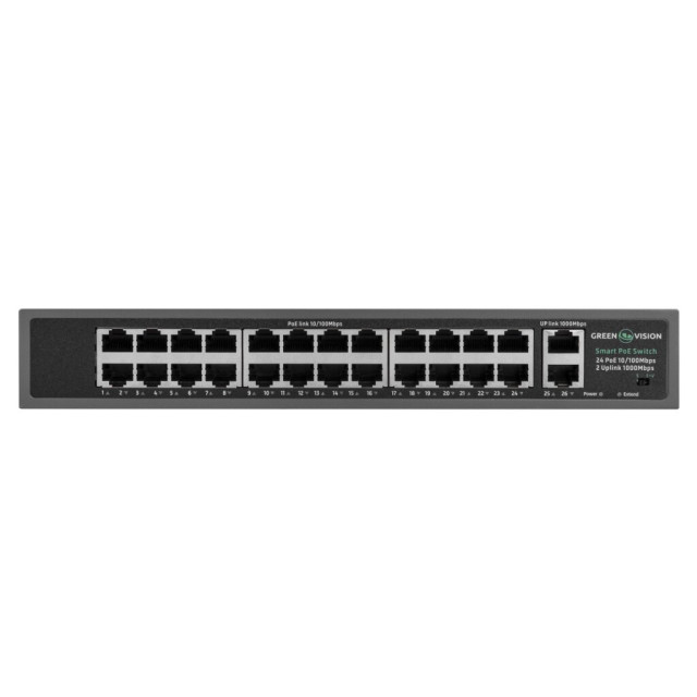 Коммутатор сетевой POE GV-017-D-24+2PG Коммутатор сетевой POE GV-017-D-24+2PG