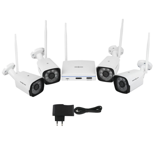 Комплект відеоспостереження бездротовий Wi-Fi на 4 камери 3MP GV-IP-K-W58/04 (Lite) Комплект відеоспостереження бездротовий Wi-Fi на 4 камери 3MP GV-IP-K-W58/04 (Lite)