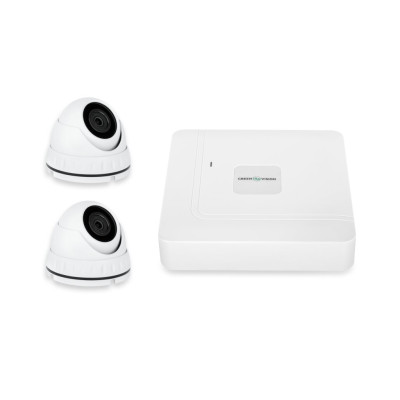 Комплект видеонаблюдения на 2 антивандальные GHD камеры 5MP GreenVision GV-K-W61/02 (Lite)