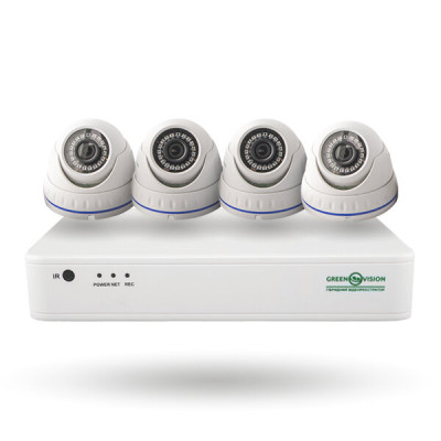 Комплект видеонаблюдения на 4 IP камеры 2MP для улицы GreenVision GV-IP-K-S30/04