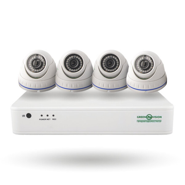 Комплект відеоспостереження на 4 IP камери 2MP для вулиці GreenVision GV-IP-K-S30/04 Комплект відеоспостереження на 4 IP камери 2MP для вулиці GreenVision GV-IP-K-S30/04
