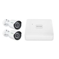Комплект відеоспостереження вуличний на 2 циліндричні камери 2MP GV-K-W62/02 (Lite)