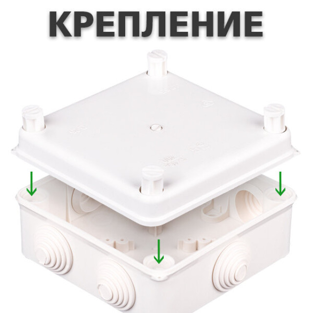 Коробка распределительная наружная с резинками 125х125х60 IP55