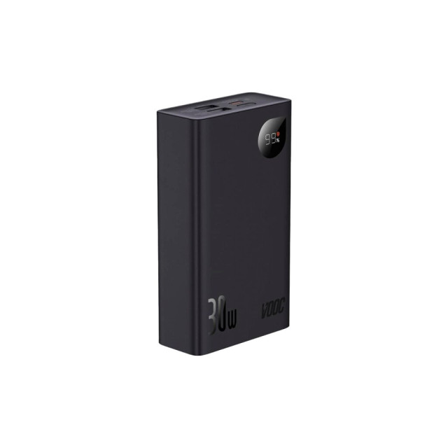Зовнішній акумулятор Baseus Adaman 2 Metal Digital Display 30W 20000mAh Черный (VOOC) (PPAD050001)