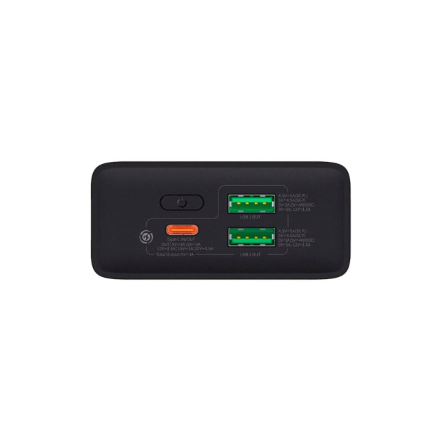 Зовнішній акумулятор Baseus Adaman 2 Metal Digital Display 30W 20000mAh Черный (VOOC) (PPAD050001)