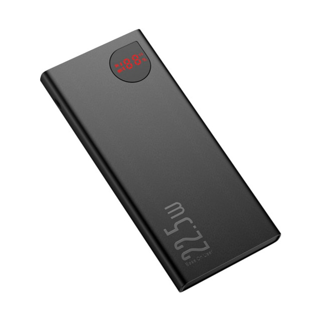 Зовнішній акумулятор Baseus Adaman Metal Digital Display QC 22.5W 10000mAh Чорний PPAD000001
