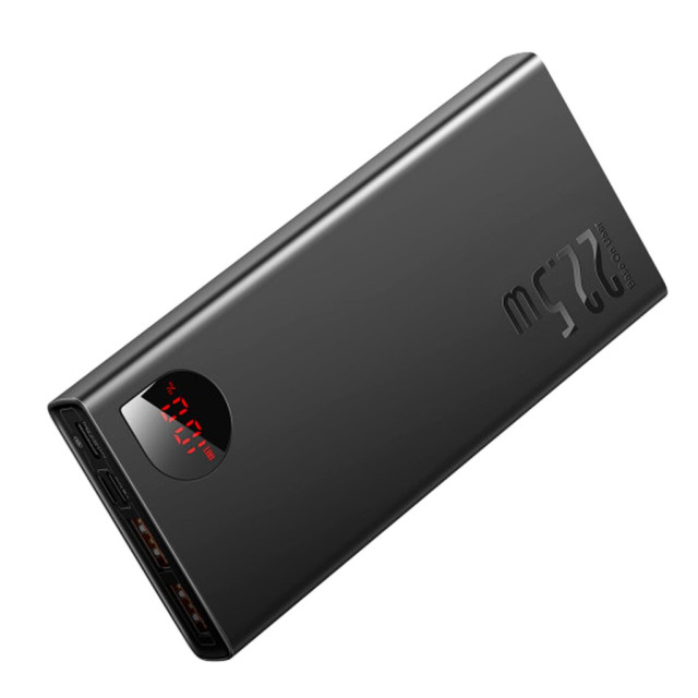 Зовнішній акумулятор Baseus Adaman Metal Digital Display QC 22.5W 10000mAh Чорний PPAD000001