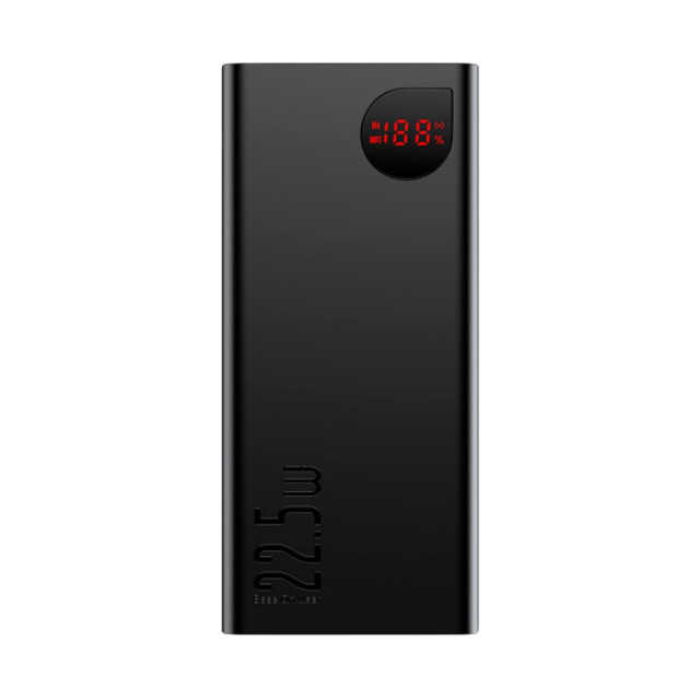 Зовнішній акумулятор Baseus Adaman Metal Digital Display QC 22.5W 20000mAh Чорний PPAD000101