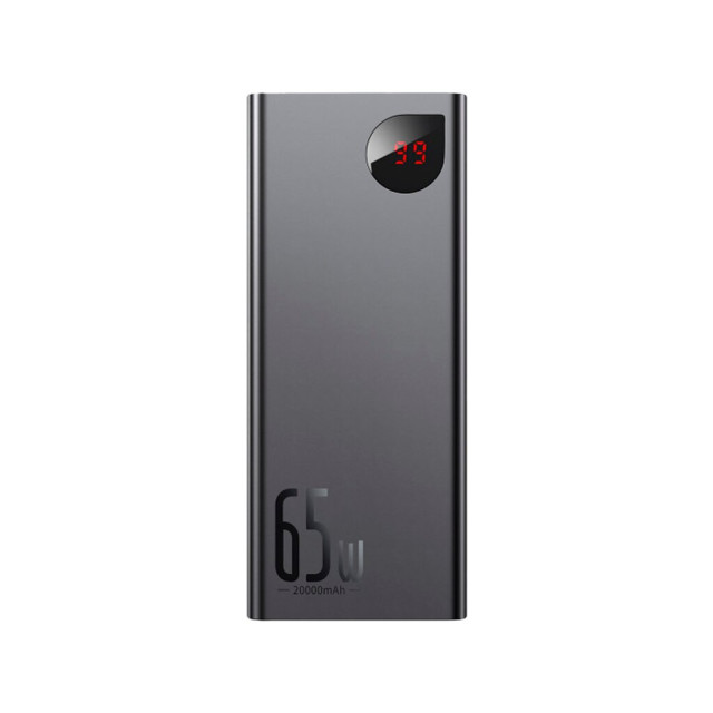 Зовнішній акумулятор Baseus Adaman Metal Digital Display QC 65W 20000mAh Чорний PPIMDA-D01